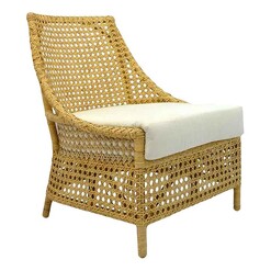 Picture of Maya Rattan Occasional Chair & Ottoman Set Natural Satara