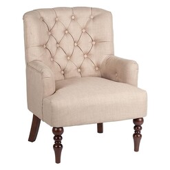 Picture of McNeil Button Tufted Armchair Polyester Oatmeal Amalfi