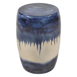 Picture of Mediterranean Stool Ceramic Blue/White Casa Uno
