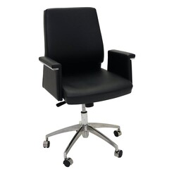 Picture of Medium Back Faux Leather Executive Chair Black Rapidline