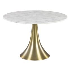 Picture of Melodi Marble Top Dining Table Metal Gold/White Vida & Co.