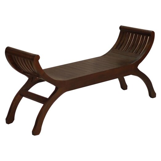 Picture of Melong 2 Seater Timber Stool Mahogany Assorted Kayu Estate Picture of Melong 2 Seater Timber Stool Mahogany Assorted Kayu Estate