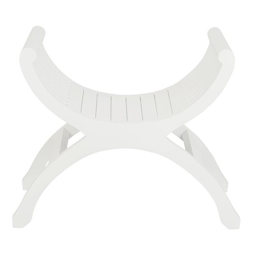 Picture of Melong Timber Stool in White by Kayu Estate Picture of Melong Timber Stool in White by Kayu Estate