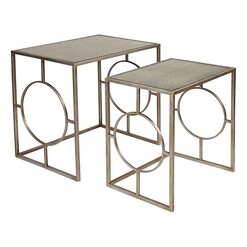 Picture of Melrose Side Table (Set of 2) in Gold by CAFE Lighting & Living
