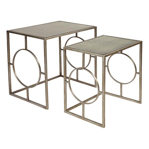 Picture of Melrose Side Table (Set of 2) in Gold by CAFE Lighting & Living