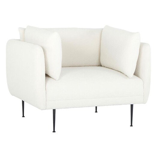 Picture of Memphis Boucle Oak Arm Chair White Life Interiors