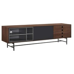 Picture of Menar Entertainment Unit MDF Walnut/Grey Iniko