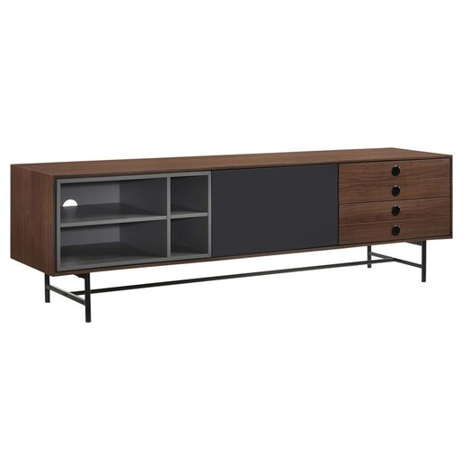 Picture of Menar Entertainment Unit MDF Walnut/Grey Iniko