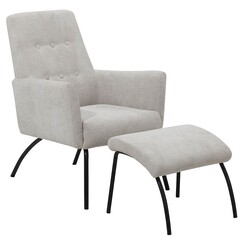 Picture of Mendi Armchair with Ottoman Fabric Grey Iniko