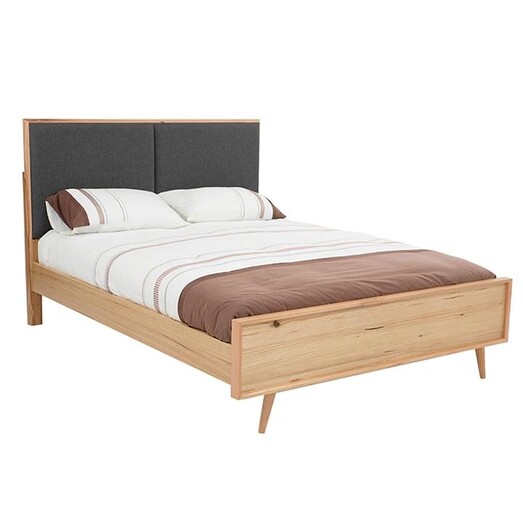 Picture of Menten Timber Queen Bed Wood Natural/Charcoal Beaumont & Braddock Picture of Menten Timber Queen Bed Wood Natural/Charcoal Beaumont & Braddock