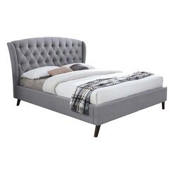 Picture of Mercer Upholstered Bed Fabric Dark Grey Beaumont & Braddock