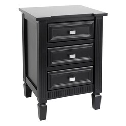 Picture of Merci Bedside Table, Black, Small MDF CAFE Lighting & Living
