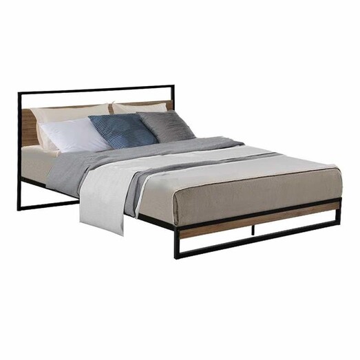 Picture of Metal Bed Frame Double Size Mattress Base Platform Foundation Black Dane Picture of Metal Bed Frame Double Size Mattress Base Platform Foundation Black Dane