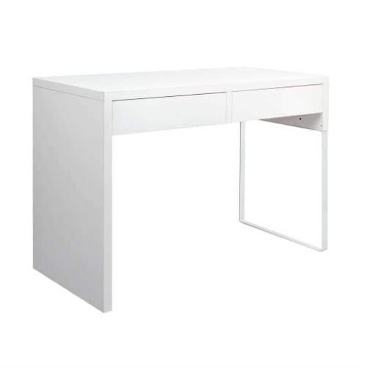 Picture of Metal Desk with 2 Drawers - White Picture of Metal Desk with 2 Drawers - White