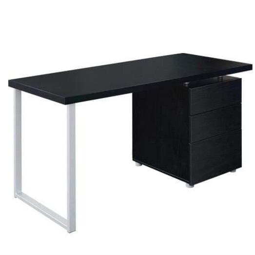 Picture of Metal Desk with 3 Drawers - Black Picture of Metal Desk with 3 Drawers - Black