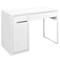 Picture of Metal Desk With Storage Cabinets - White