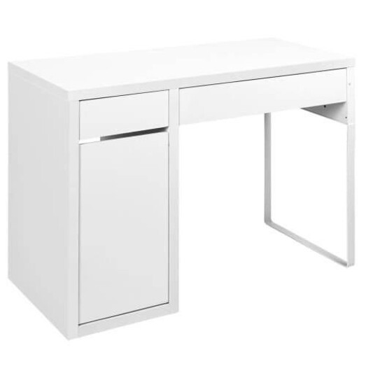 Picture of Metal Desk With Storage Cabinets - White