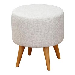 Picture of Metuta Ottoman in Light Grey by Kayu Estate