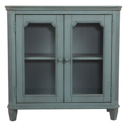 Picture of Meyers Display Cabinet Wood Teal Jasper Home Living