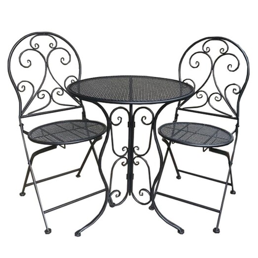 Picture of Mia 3-Piece Oudoor Dining Set Black Metal The Complete Garden Picture of Mia 3-Piece Oudoor Dining Set Black Metal The Complete Garden