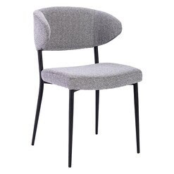 Picture of Mia Fabric Dining Chair Grey Weave Life Interiors