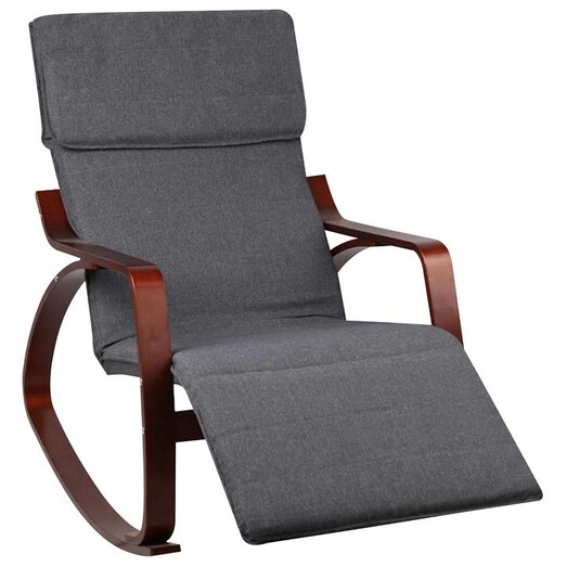 Picture of Micah Rocking Chair, Charcoal Wood Grey Resort Living