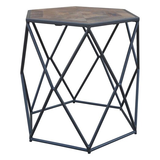 Picture of Michael Timber Side Table Wood Black/Natural Dover Mason