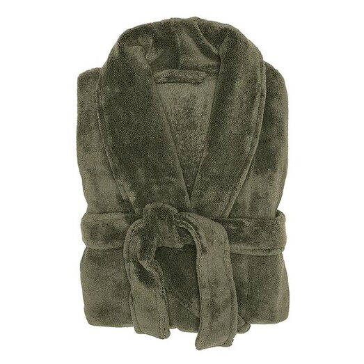 Picture of Microplush Bathrobe Size Medium/Large in Brown by Bambury