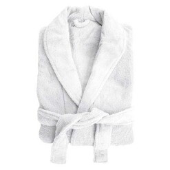 Picture of Microplush Bathrobe Size Medium/Large in White by Bambury