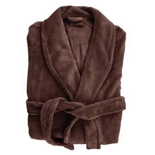 Picture of Microplush Bathrobe Size S/M in Brown by Bambury