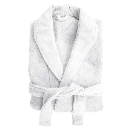 Picture of Microplush Bathrobe Size S/M in White by Bambury Picture of Microplush Bathrobe Size S/M in White by Bambury