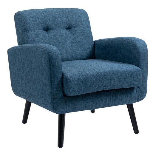 Picture of Mid Century Upholstered Tub Accent Chair in Blue by IHOMDEC