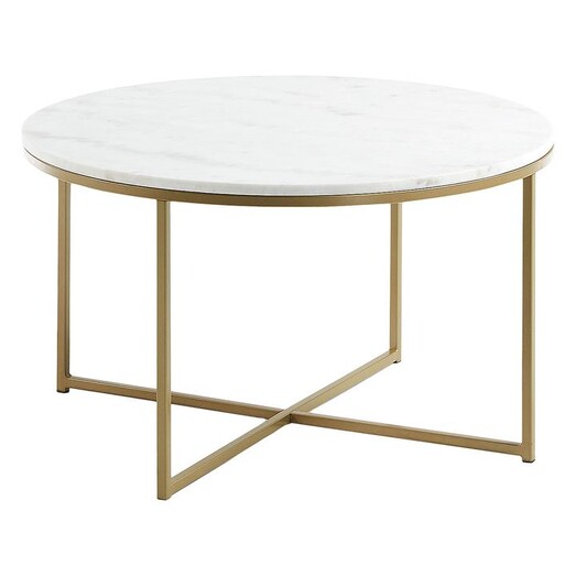 Picture of Miffield Coffee Table Marble White/Gold Vida & Co.