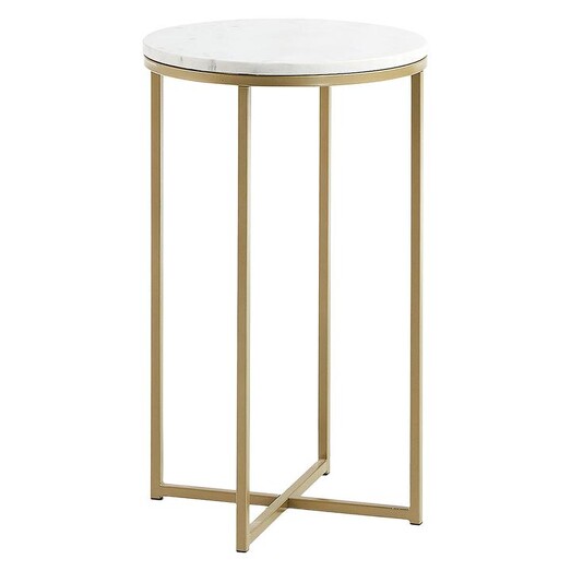 Picture of Miffield Side Table Marble White/Gold Vida & Co.