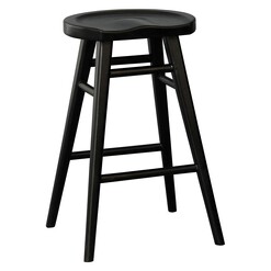 Picture of Miha Bar Timber Stool Mahogany Black Kayu Estate
