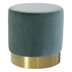 Picture of Milani Velvet Ottoman Size Small in Blue Green by D&D Design