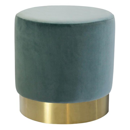 Picture of Milani Velvet Ottoman Size Small in Blue Green by D&D Design