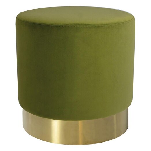 Picture of Milani Velvet Ottoman Size Small in Moss by D&D Design
