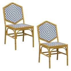 Picture of Miley Set of 2 Outdoor Dining Chairs Aluminium Natural E-living
