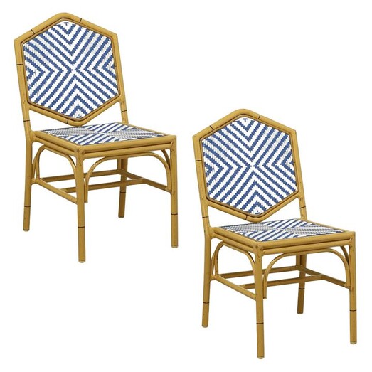 Picture of Miley Set of 2 Outdoor Dining Chairs Aluminium Natural E-living