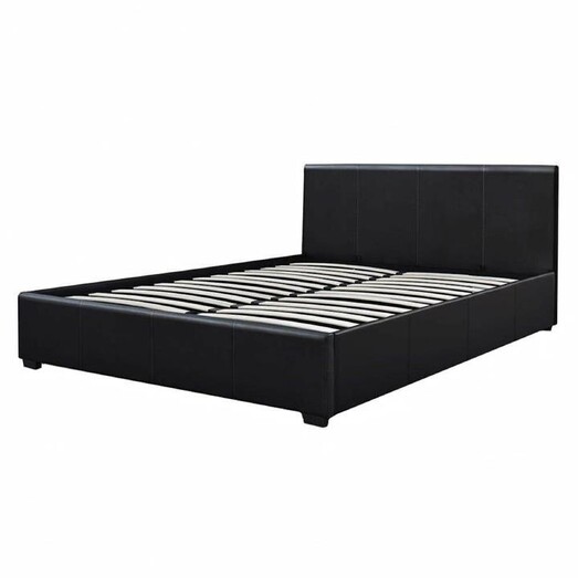 Picture of Milley Gas Lift PU Leather Queen Bed Frame With Headboard - Black