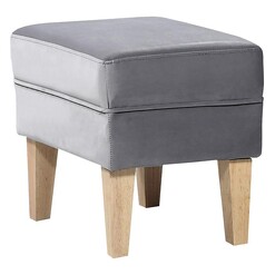 Picture of Millicent Velvet Ottoman in Grey by Dover Mason