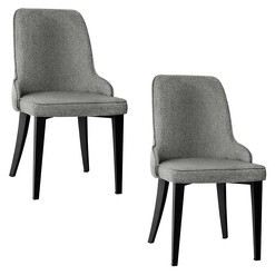 Picture of Milne Dining Chair, Grey (Set of 2) Fabric Resort Living