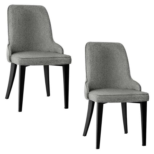 Picture of Milne Dining Chair, Grey (Set of 2) Fabric Resort Living Picture of Milne Dining Chair, Grey (Set of 2) Fabric Resort Living