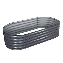 Picture of Milner Steel Oval Garden Bed Metal Aluminium Grey Frisse Outdoors