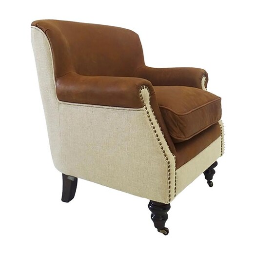 Picture of Mils Armchair, Leather Cigar Searles Homewares