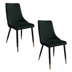 Picture of Miriam Set of 2 Velvet Dining Chairs Emerald Bay Road Designs