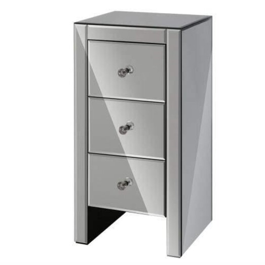 Picture of Mirrored Bedside Tables Drawers Crystal Chest Nightstand Glass Grey Picture of Mirrored Bedside Tables Drawers Crystal Chest Nightstand Glass Grey