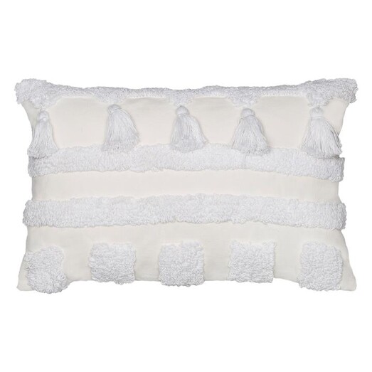 Picture of Mistique Hand-Embroidered Breakfast Cushion in White by Amalfi