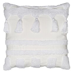 Picture of Mistique Hand-Embroidered Cushion in White by Amalfi